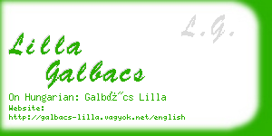 lilla galbacs business card